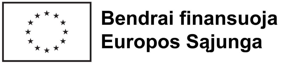 LT Bendrai Finansuoja Europos Sajunga BLACK Outline